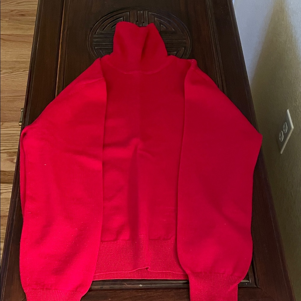 Red Turtleneck Sweater